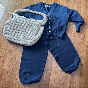 Free People Hailee Cardi Set navy Size Medium